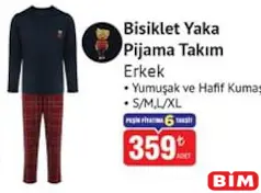 BİSİKLET YAKA PİJAMA TAKIM ERKEK fiyat ve kampanya bilgisi